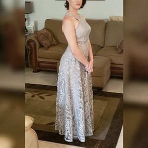 Homecoming/Prom/Formal Silver Gown